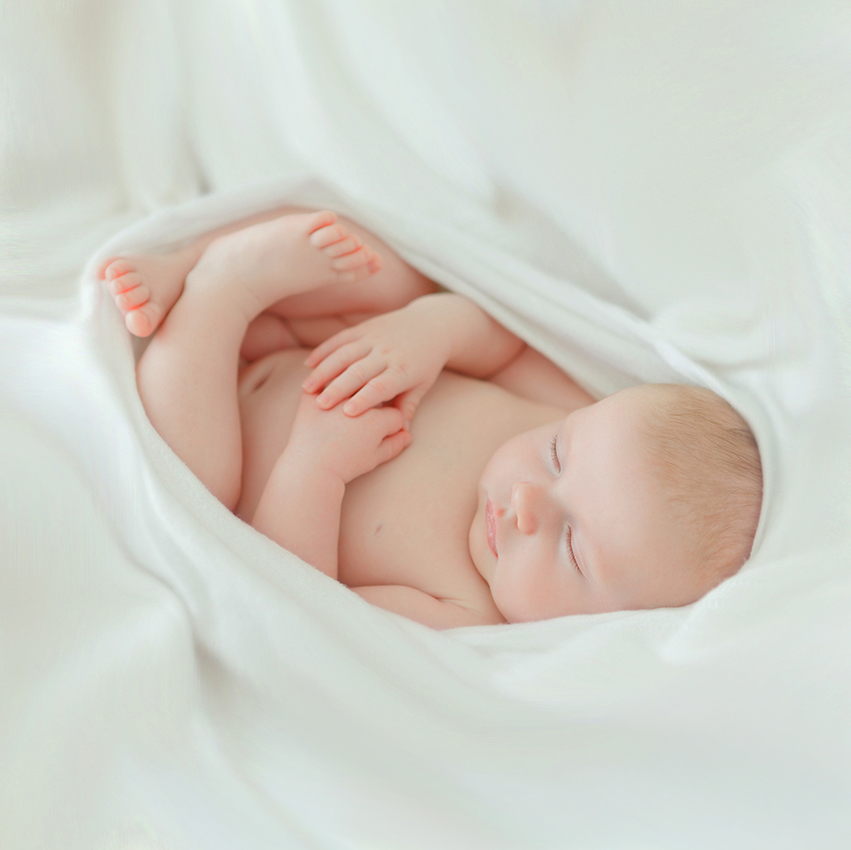 newborn in blanket
